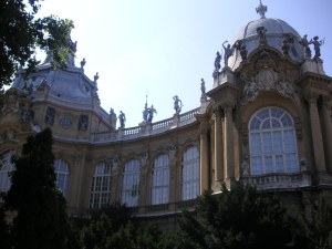 front façade of Széchenyi baths, Budapest